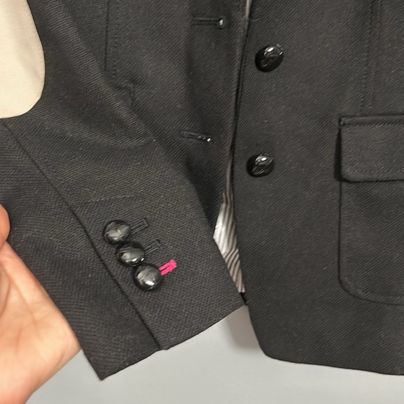 Banana Republic Hac-king Jacket Blazer Black size 0 wool polyester mix- EUC - Picture 12 of 15